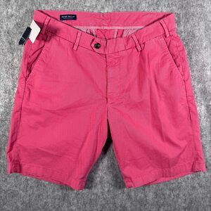 Peter Millar Crown Crafted Chino Shorts Mens 33 fits 32x9 Red Salmon Golf Casual